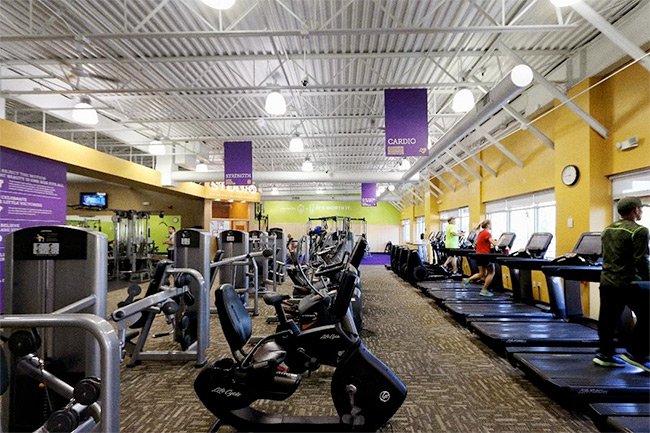 Inside an Anytime Fitness gym